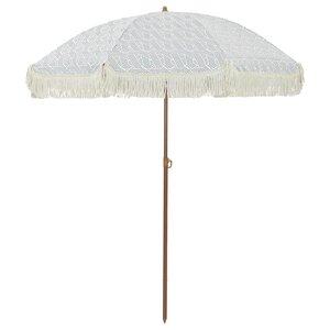 vidaXL Parasol de plage Gris et blanc 160 x 160 x 196 cm