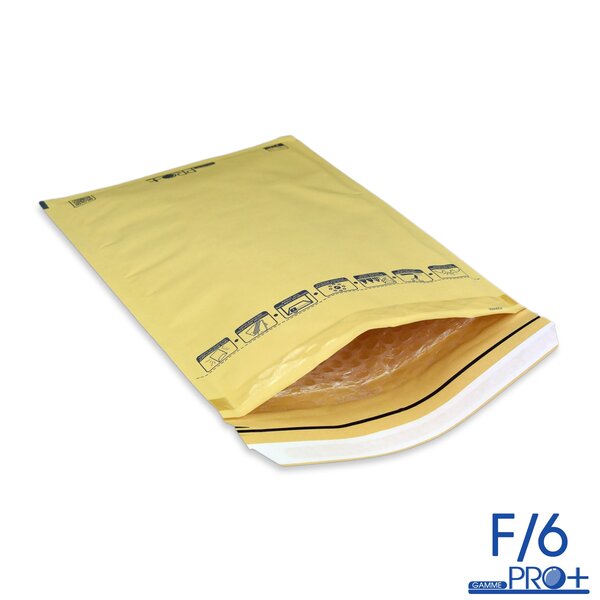 Lot de 200 enveloppes à bulles pro+ marron f/6 format 210x335 mm