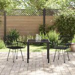 vidaXL Ensemble de Dîner de Jardin 3 Pièces Noir Poly Rattan