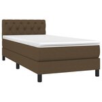 vidaXL Sommier à lattes de lit avec matelas Marron foncé 80x200 cm