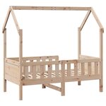 vidaXL Cadre de lit d'enfants forme de maison sans matelas pin