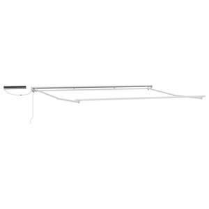 vidaXL Cadre de store rétractable électrique Blanc 4 × 3 m Acier