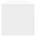 vidaXL Meuble TV mural Montage mural Blanc brillant 98 x 31 x 30 cm