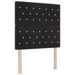 Tête de lit vidaXL avec boutons en cristal  capitonnée  noire  90 cm  velours