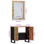 vidaXL Ensemble de meubles de salle de bain 2 Pièces bois massif récupéré