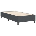 Lit Box Spring vidaXL Gris foncé 100x200 cm Tissu côtelé