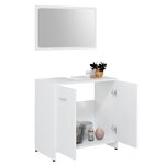 vidaXL Ensemble de meubles de bain 3 Pièces Blanc Bois d'ingénierie