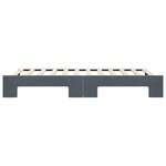 vidaXL Lit de jour avec gigogne sans matelas gris foncé 100x200 cm