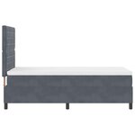 vidaXL Lit à ressort avec matelas et LED Gris foncé 100x200 cm Velours