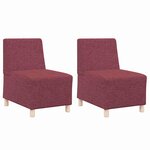 vidaXL Unité de Sofa Modulaire Sans Accoudoirs 2 Pièces Rouge