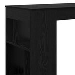 vidaXL Table de bar Chêne noir 102 x 50 x 103 5 cm Bois d'ingénierie