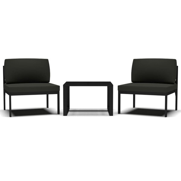 vidaXL Jeu de canapés de jardin 3 Pièces et coussins Aluminium Anthracite