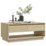 vidaXL Table basse Chêne sonoma 102 5x55x44 cm Bois d'ingénierie