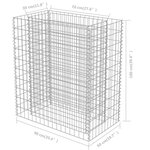 vidaXL Lit surélevé à gabion Acier galvanisé 90x50x100 cm