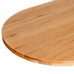 vidaXL Dessus de table 240x100x4 cm bois de chêne massif ovale
