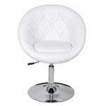vidaXL Tabourets de bar lot de 2 blanc similicuir