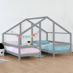 Lit cabane VILLY 2 places 90 x 200 blanc