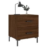 vidaXL Tables de chevet 2 Pièces chêne marron 40x35x47 5 cm