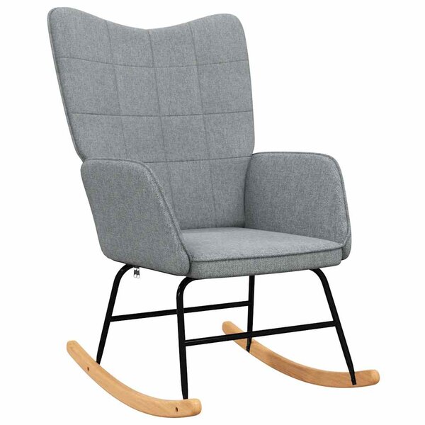 vidaXL Chaise à bascule Gris clair Tissu