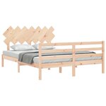 vidaXL Cadre de lit sans matelas 140x190 cm bois massif