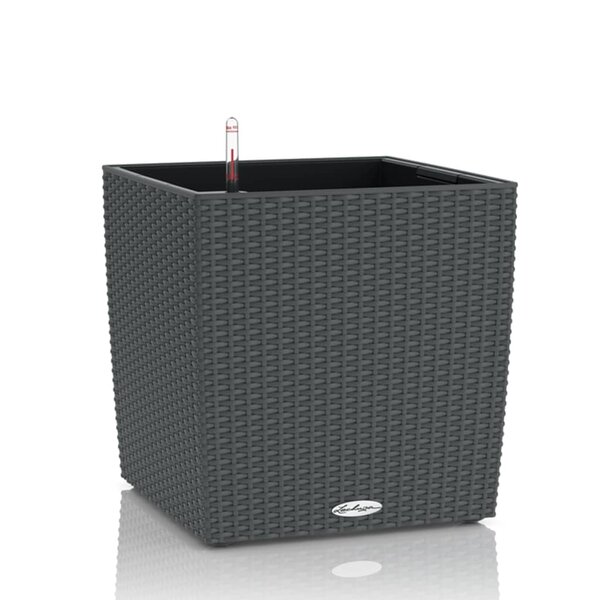 LECHUZA Jardinière CUBE Cottage 50 ALL-IN-ONE Granite