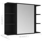 vidaXL Ensemble de meubles de salle de bain 3 Pièces Noir Bois ingénierie