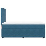 vidaXL Sommier à lattes de lit et matelas Bleu foncé 80x200 cm Velours