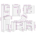 vidaXL Ensemble de meubles de salle de bain 5 Pièces noir manguier massif