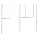 vidaXL Tête de lit métal blanc 120 cm