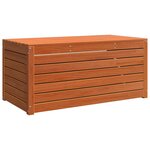 vidaXL Boîte de Rangement avec stockage Brun cire 101 x 50 5 x 46 5 cm