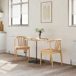 vidaXL Chaise de salle à manger 2 Pièces Naturel