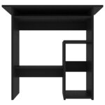vidaXL Bureau Noir 80x45x74 cm Bois d’ingénierie