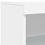 vidaXL Buffet avec lumières LED blanc 60 5x37x100 cm