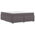 vidaXL Cadre de lit avec matelas Gris 180 x 200 cm tissu