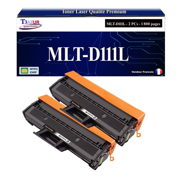 T3AZUR - 2x Toners compatibles avec Samsung MLT-D111L MLT-D111S pour Samsung Xpress M2071 M2071FH M2071FW M2071HW M2071W M2078 M2078F M2078FW M2078W SL-M2022 M2022W