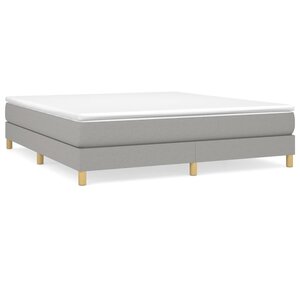 vidaXL Cadre de lit gris clair 160x200 cm tissu