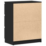 vidaXL Buffet Noir 60x35x76 cm Bois d'ingénierie