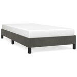 vidaXL Cadre de lit sans matelas gris foncé 100x200 cm velours