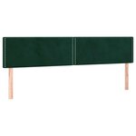 vidaXL Tête de lit à LED Vert foncé 180x5x78/88 cm Velours