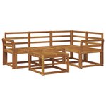 vidaXL Ensemble de canapés d'extérieur 5 pc Naturel