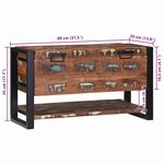 vidaXL Boîte de rangement Multicolore 80x35x45 cm Bois massif récupéré