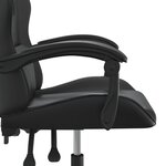 vidaXL Chaise de jeu pivotante Noir Similicuir