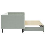 vidaXL Lit de jour avec lit gigogne gris clair 80x200 cm velours
