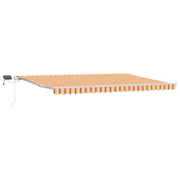 vidaXL Store rétractable manuel avec LED jaune et orange 500x300 cm