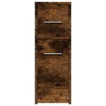 vidaXL Armoire de salle de bain étroite avec roulettes chêne fumé
