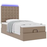 VidaXL Cadre de lit ottoman et matelas cappuccino 90x200 cm similicuir