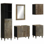 vidaXL Ensemble de meubles de salle de bain 5 Pièces bois manguier massif