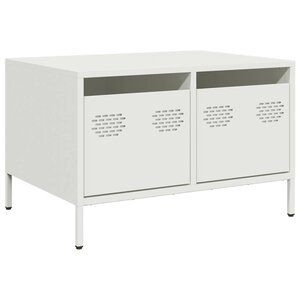 vidaXL Meuble TV blanc 68x50x43 5 cm acier laminé à froid