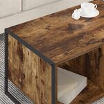 vidaXL Table basse Chêne Fumé 80 x 50 x 40 cm Bois d'ingénierie