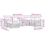 vidaXL Ensemble de canapés d'extérieur 6 Pièces Naturel et Beige